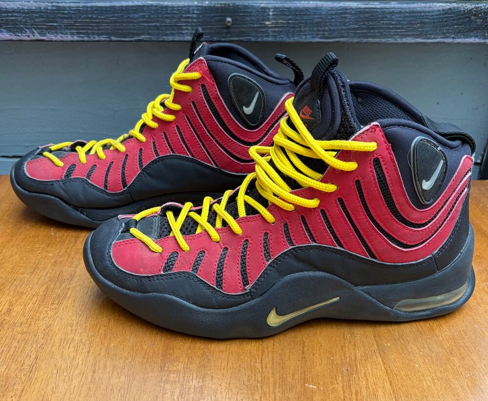 Nike Air Bakin OG 2014 Black Red Yellow Men’s Size 8 316383-001 Rare